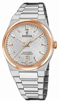 Zdjęcie produktu dla Festina Zegarek Rivé Swiss Made Silver & Rose-Gold