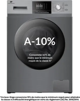Produktbild von Frontlader-Waschmaschine – CONTINENTAL EDISON – CELL8140IS1 – 8 kg – Induktionsmotor – 60 cm – 1400 U/min – Silber.