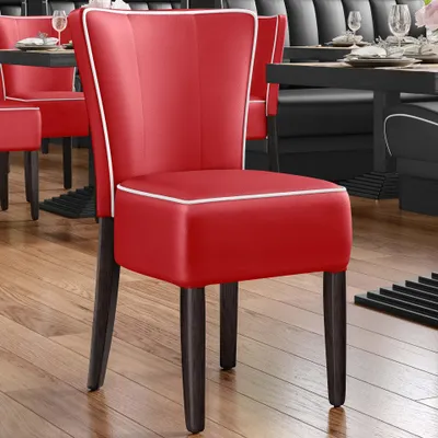 Produktbild von 2er-Set AMERICAN | Dinerstuhl | Rot | Leder | Diner Stühle, American Diner Stuhl, American Stuhl