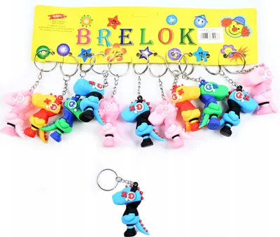 Produktbild von Gummi Schlüsselanhänger Set 12 Stück - Robuster Taschenanhänger für Rucksack & Schlüssel