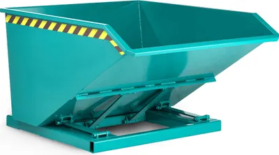 Produktbild von RR Industrietechnik Muldenkipper Typ RTK-75 1200x1450x780mm 750dm³ RAL 5018 Türkisblau