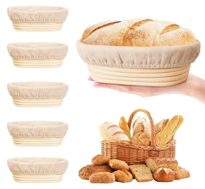 Immagine prodotto di Omgoods - Set di 6 cestini ovali per lievitazione del pane