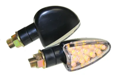 Obrázek produktu pro Motocykl LED směrovka Leo černá čirá