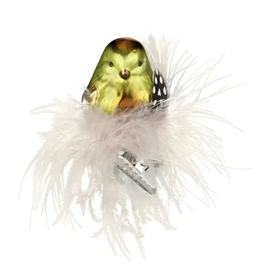 Produktbild von Waldspatz 5.5 cm - Inge-Glas 10058S015 gefiederte Freunde - Christbaumschmuck Glas mundgeblasen