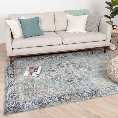 Zdjęcie produktu dla Volero - Dywan Vintage - Lugan Jasnoniebieski - 80x150 cm