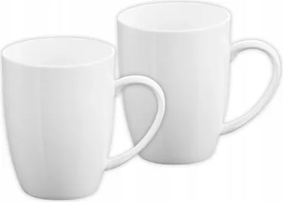 Image de Tasses Wilmax 460 ml en porcelaine blanche, lot de 2 WL-993018/A2