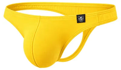 Imagen del producto de TOF Paris - Ropa Interior Tanga Hombre - Champion Thong Yellow - 1x Tamaño XXL