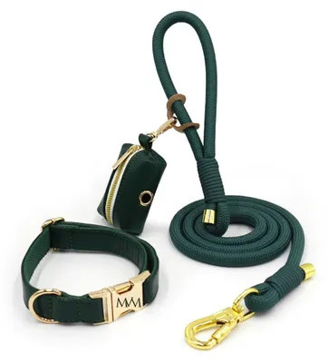 Productafbeelding van Hondenriem met Halsband en Poepzakdispenser