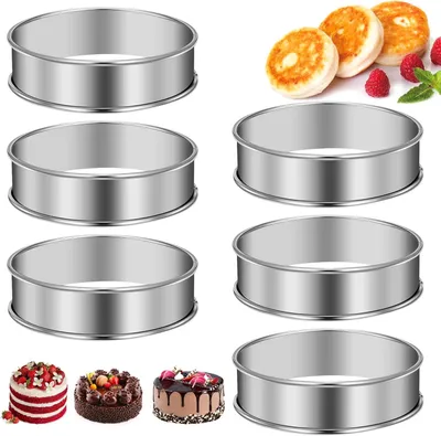 Produktbild von Backringe 8,5 cm, 6 Stück, Edelstahl, für Pfannkuchen, Muffins, Eier, für Küche