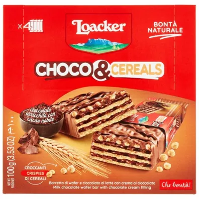 Image de Gaufrettes au chocolat au lait Nuovo 4 x 25 g - Loacker