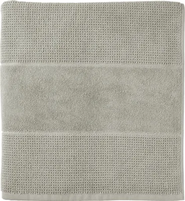 Produktbild von Schiesser Saunatuch Turin | Frottier | angesagte Reiskornoptik | 100% Baumwolle | flauschig, saugstark, farbecht  | Kordelaufhänger | 75x200cm | Grau