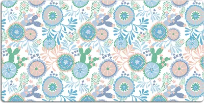 Produktbild von Schreibtischmatte Tischunterlage 100x50 cm Mauspad - Weinleseblumen