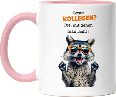 Produktbild von Beste Kollegen? Die mit denen man lacht Tasse Rosa Abschied Jobwechsel Kollegin