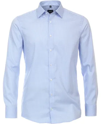 Produktbild von Venti - Modern Fit - Herren Langarm Hemd kariert (134097700), Größe:42, Farbe:Blau (100)