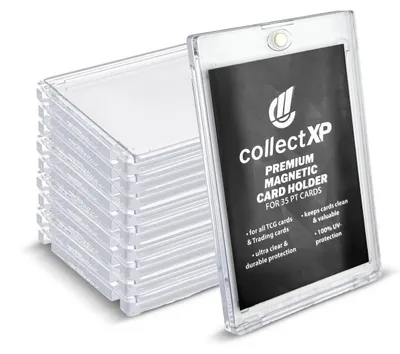 Produktbild von collectXP – Magnetic Card Holder 35 pt 10 stk. – Premium Magnet Kartenhülle mit 100% UV-Schutz & Ultra Clear (kompatibel mit Magic, PKM, Yu-Gi-Oh!, Sportkarten & co.)