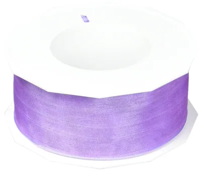 Organza-Drahtrandband Lila 40 mm x 25 m