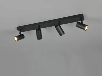 Produktbild von LED Deckenstrahler Schwarz 4-flammig - Spotbalken Wohnzimmer Flur Küchenstrahler