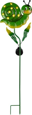 Produktbild von Näve Leuchten Solar-/Dekoerdspieß "SNAILY" H: 90cm Solar-/Dekoerdspieß "SNAILY" H: 90cm Solar-/Dekoerdspieß "SNAILY" H: 90cm, Lampe für den Außenbereich im Romantik-Style, aus Metall und Kunststoff in grün, 24 x 3,5 x 90 cm, mit keine Angabe – mit Schiebeschalter