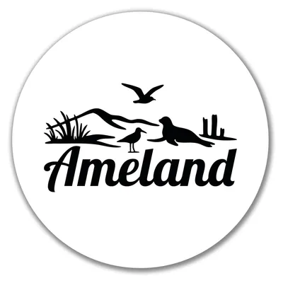 Immagine prodotto di Huuraa Adesivo Ameland Paesi Bassi 10 cm rotondo Adesivo Idea regalo