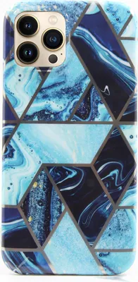 Produktbild von Hülle für Apple iPhone X/Xs - Marmor TPU Schutzhülle Handyhülle Case - Blau