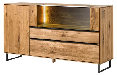 Produktbild von MASSIVMOEBEL24 Sideboard Wildeiche 160x43x87 natur geölt WIEN #220