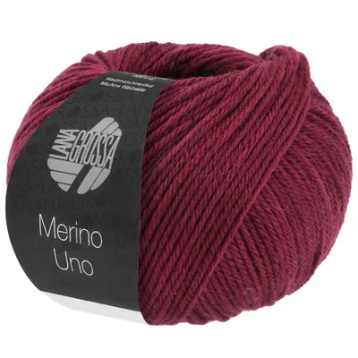 Produktbild von Lana Grossa MERINO UNO 50 g extrafeine Wolle mit Superwash-Ausrüstung 125 m Farbe 059 - Bordeaux