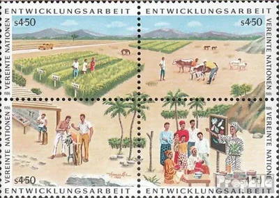 Produktbild von Briefmarken UNO - Wien 1986 Mi 56-59 Viererblock (kompl.Ausg.) gestempelt Entwicklunshilfe