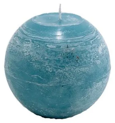 Imagen del producto de Cactula Kugelkerze (vela en forma de cactus) - Ø 12 cm - Azul claro - Duración de la combustión: aproximadamente 110 horas