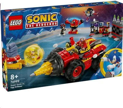 Image de LEGO Sonic The Hedgehog Super Sonic vs. Egg Drillster, jeu d'aventure pour le jeu vidéo, cadeau pour enfants, set avec Shadow et Dr Eggman pour garçons et filles à partir de 8 ans 76999