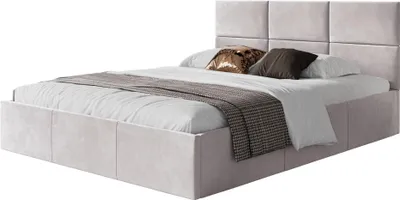 Image de Selsey Nestio - Lit Tapissé 160x200 avec Tiroir de Lit, Housse en Velours, Beige Clair