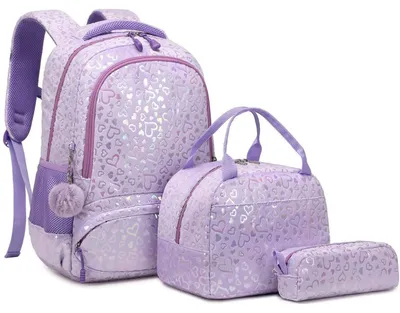Produktbild von Kinder Schulrucksack Mädchen Schultasche 1. Klasse Rucksack Set Herzförmig