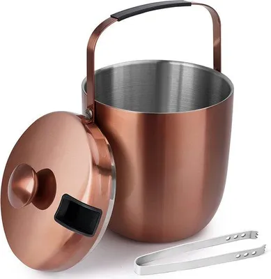 Zdjęcie produktu dla Chłodziarka do szampana na 2 butelki, metalowa, wysokość 40 cm