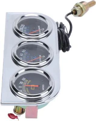 Obrázek produktu pro 52 mm sada trojitého displeje 3 v 1 AMP manometr tlaku oleje/teploty vody pro vozidla 12 V