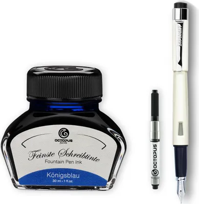 Obrázek produktu pro Plnicí pero Diplomat Magnum perleťově bílé s inkoustem a konvertorem inkoustu, velikost M
