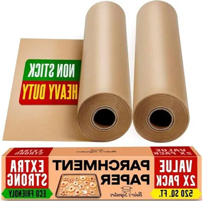 Produktbild von Famanu Pergamentpapier Rolle 15" x 220 ft 260 m² - Backpapier im 2er-Pack - silikonbeschichtet