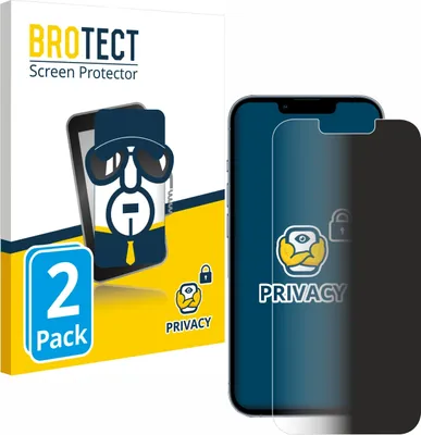 Produktbild von 2x BROTECT Sichtschutzfolie für Apple iPhone 13 Pro Anti-Spy Privacy Sichtschutz Blickschutz Folie Blaulicht-Schutz