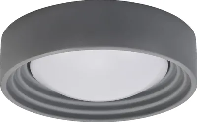 Produktbild von LEDVANCE ORBIS Concrete, graue Beton-Deckenleuchte mit LED, 13W, 800lm, 3000K freundliches Warmweiß, durch Klicken in 3-Stufen dimmbar, 300mm Durchmesser, IP20 Schutz, für Badezimmer geeignet