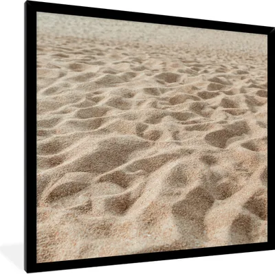 Produktbild von MuchoWow® Gerahmtes Poster Sommer - Strand - Sand 40x40 cm - Poster mit Schwarzem Bilderrahmen Wandposter Rahmen Foto Bilder - Mit Rahmen - Wanddekoration Schlafzimmer