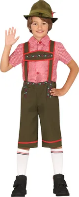 Immagine prodotto di Costume da lederhosen tirolese per bambini taglia 110 - 146, taglia:122/128