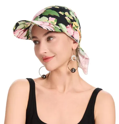 Immagine prodotto di Berretto da donna con visiera e motivo floreale, taglia unica, rosa/nero