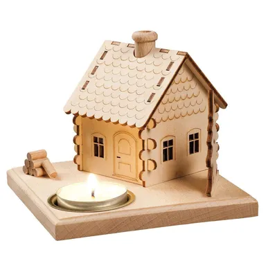 Produktbild von Räucherhaus für 1 Teelicht BxHxT 11,5x11,5x10cm NEU