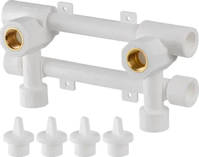 Produktbild von DN 20 x 1/2 Zoll, PPR Aqua Plus Montageeinheit für Wandarmaturen in Weiß | Wasserrohr, Heizungsrohr Klimaleitung Fusiotherm