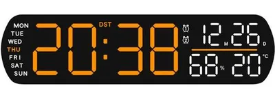 Image de Thermomètres numériques avec écran LED : luminosité réglable, fonction de répétition, recharge par USB.