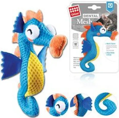 Obrázok produktu pre Hračka pre mačky GiGwi Dental Mesh Seahorse+catnip