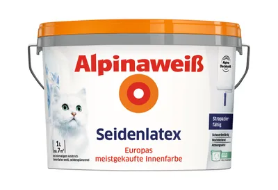 Produktbild von Alpinaweiß Seidenlatex 1 Liter seidenglänzend