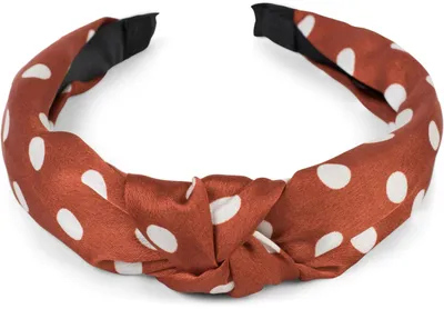 Produktbild von styleBREAKER Damen Haarreif mit Punkten & Knoten | breiter Retro Haarreifen (5 cm) im 50er Jahre Rockabilly Style | flexibler Polka Dot Kopfschmuck für Party & Alltag