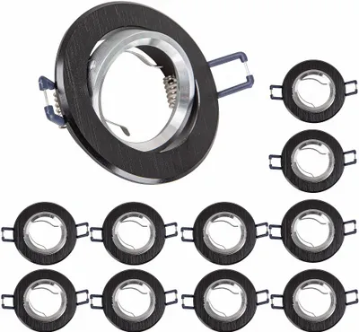 Produktbild von 10x Einbaurahmen MR16 SET 68mm inkl MR16 12V Sockel 16302-5