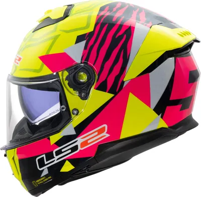 Produktbild von LS2 FF808 Stream II Tiger Helm, pink/gelb, 2XL (63/64)