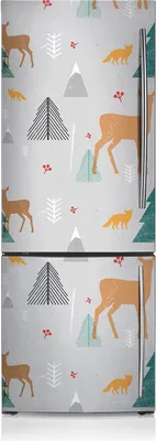 Produktbild von Kühlschrankmagne Kühlschrank Aufkleber Magnetfolie Dekoration 60x190 cm - Tierwald