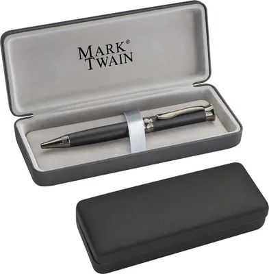 Produktbild von Drehkugelschreiber "Mark Twain" / aus Metall mit verchromten Applikationen